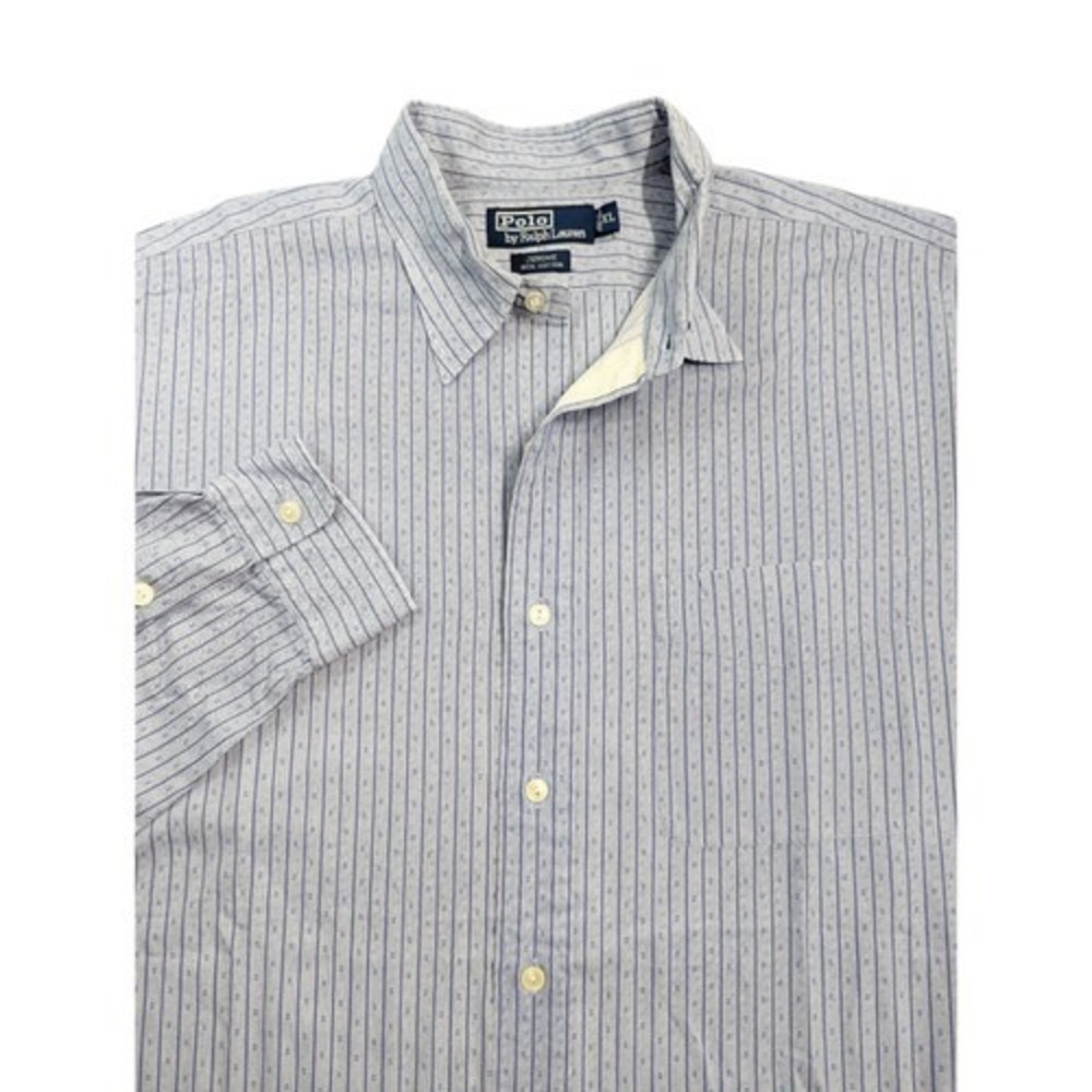 VTG Polo Ralph Lauren Western Jerome Cotton Striped Button Down Shirt Sz XL EUC